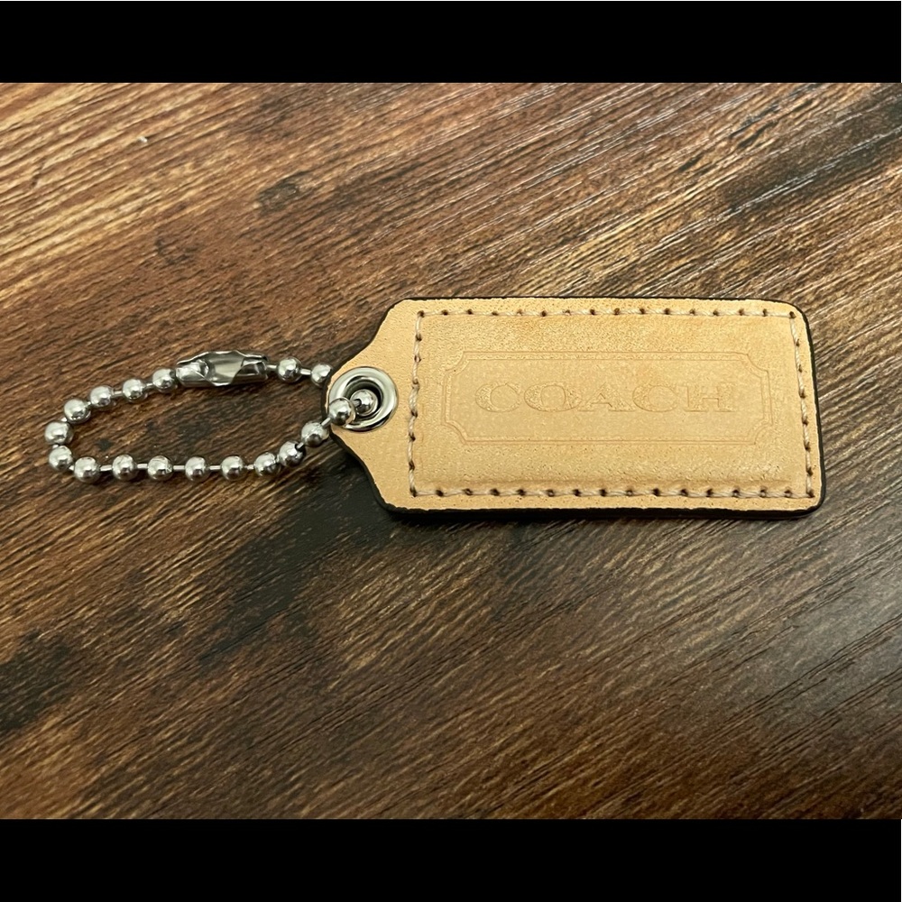 Coach Tan Bag Tag Charm